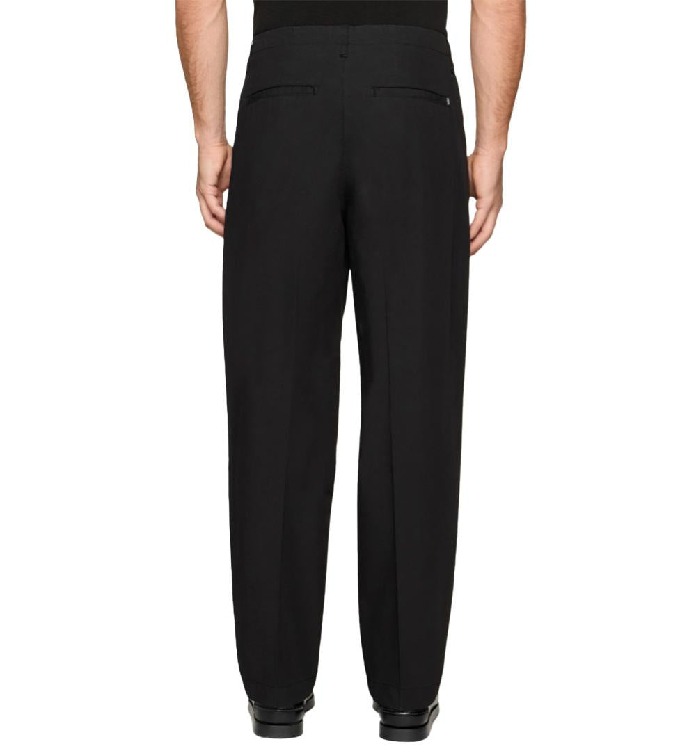 DONDUP Pantalone Dondup Miles uomo UP669CFK18U Nero loose chino logo pinces<BR/> <BR/> UP669CFK18U 999 