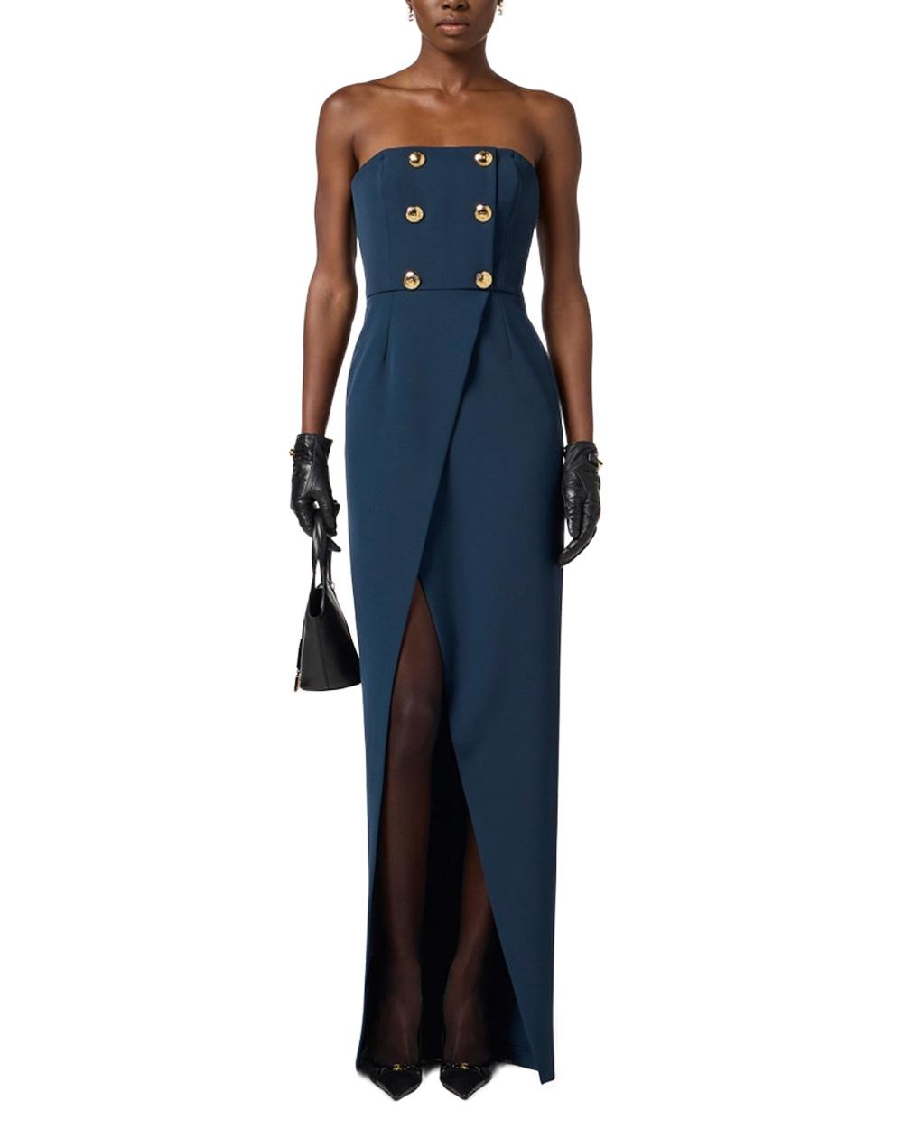 ELISABETTA FRANCHI Abito ELISABETTA FRANCHI donna ABR0456E2 Blu vestibilità regolare da sera spalle scoperte ABR0456E2 EA8 