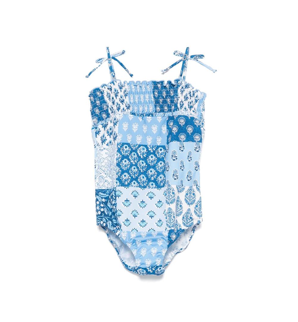 MC2 SAINT BARTH Costume bambina Amina MC2 Saint Barth 01021H smock arricciati spalline regolabili AMINA01021H 3161 