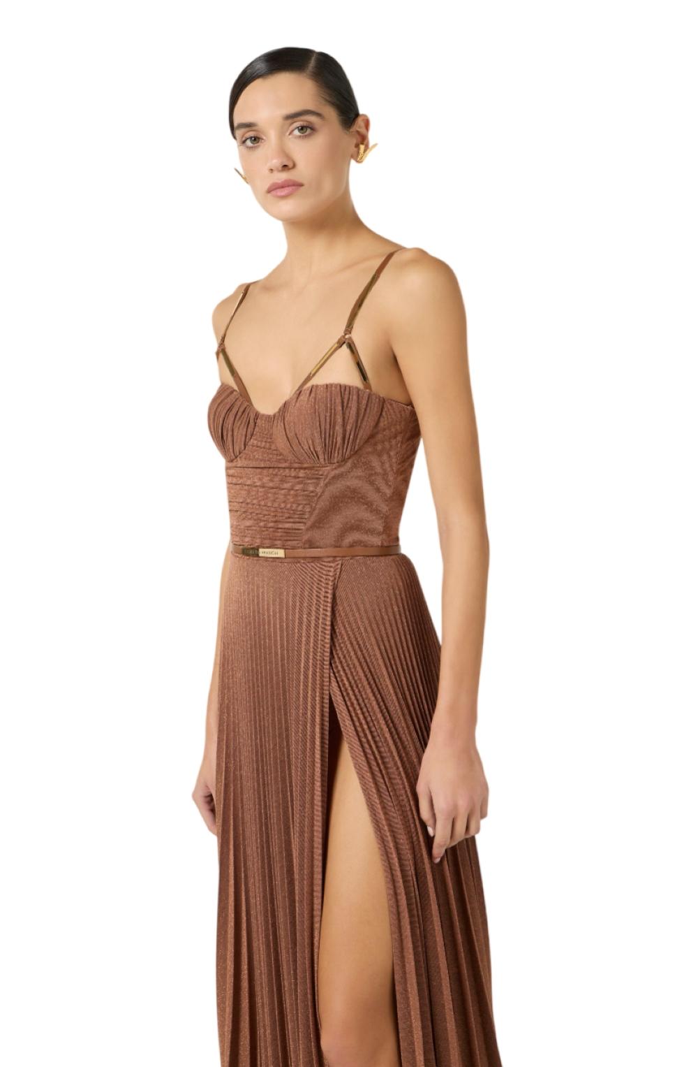 ELISABETTA FRANCHI Abito Elisabetta Franchi donna ABR1661E2600 Red Carpet Cuoio<BR/> ABR1661E2 600 