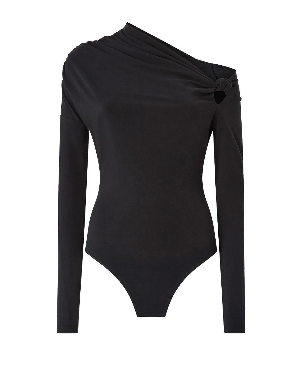 PINKO Body Pinko donna 106620A35D Daphne nero scollo asimmetrico<BR/> 106620A35D Z99 