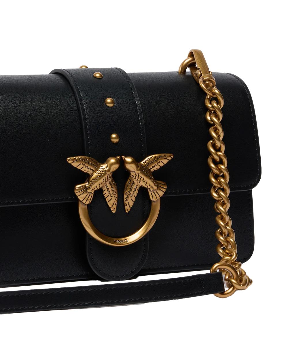 PINKO Borsa PINKO donna LOVE ONE MINI ST CL 105856A0F1 Nera pelle mano seta tracolla regolabile 105856A0F1 Z99Q 