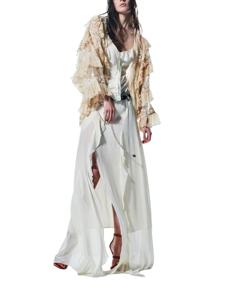 ANIYE  BY Camicia ANIYE BY LAYLA donna 185232 Beige maniche lunghe balze paillettes oversize 185232 02477 