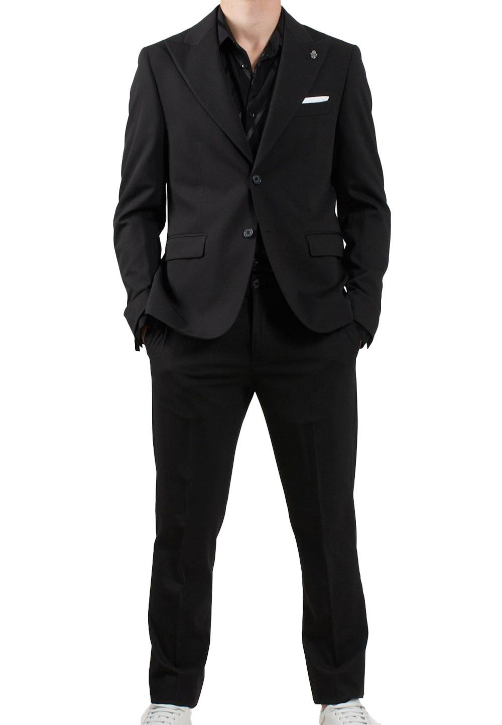 DANIELE ALESSANDRINI Abito Daniele Alessandrini uomo A001101 Nero classic revers A001 101 