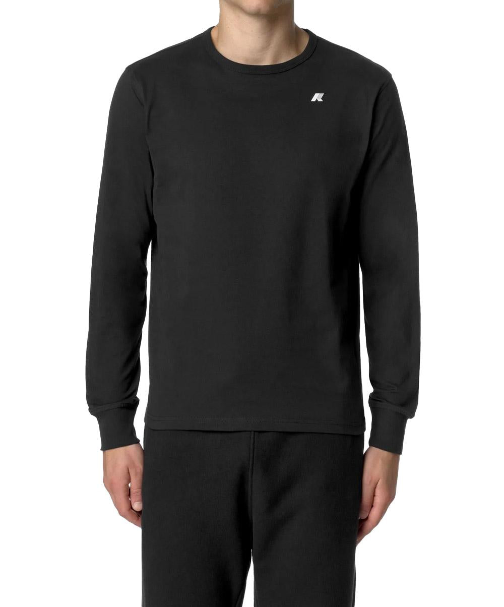 K-WAY Maglia K-way uomo K8136DWUSY Elmer Js Peach nera girocollo slim fit K8136DW USY 