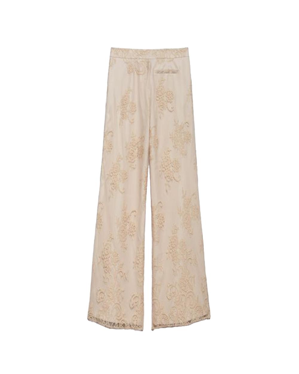 ANIYE  BY Pantalone ANIYE BY SILVA donna 185272 Cipria palazzo ricami floreali tasche regular<BR/> 185272 02486 