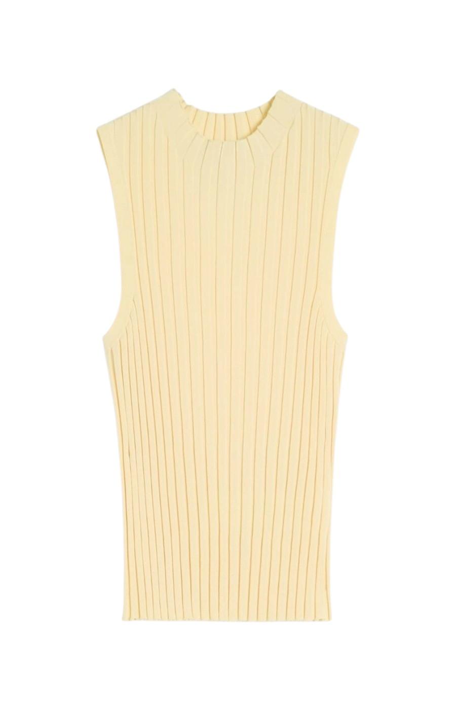 WEEKEND Maglia Weekend donna 2615361022600 003 Bautta in filato Giallo chiaro<BR/> 2615361022600 003 