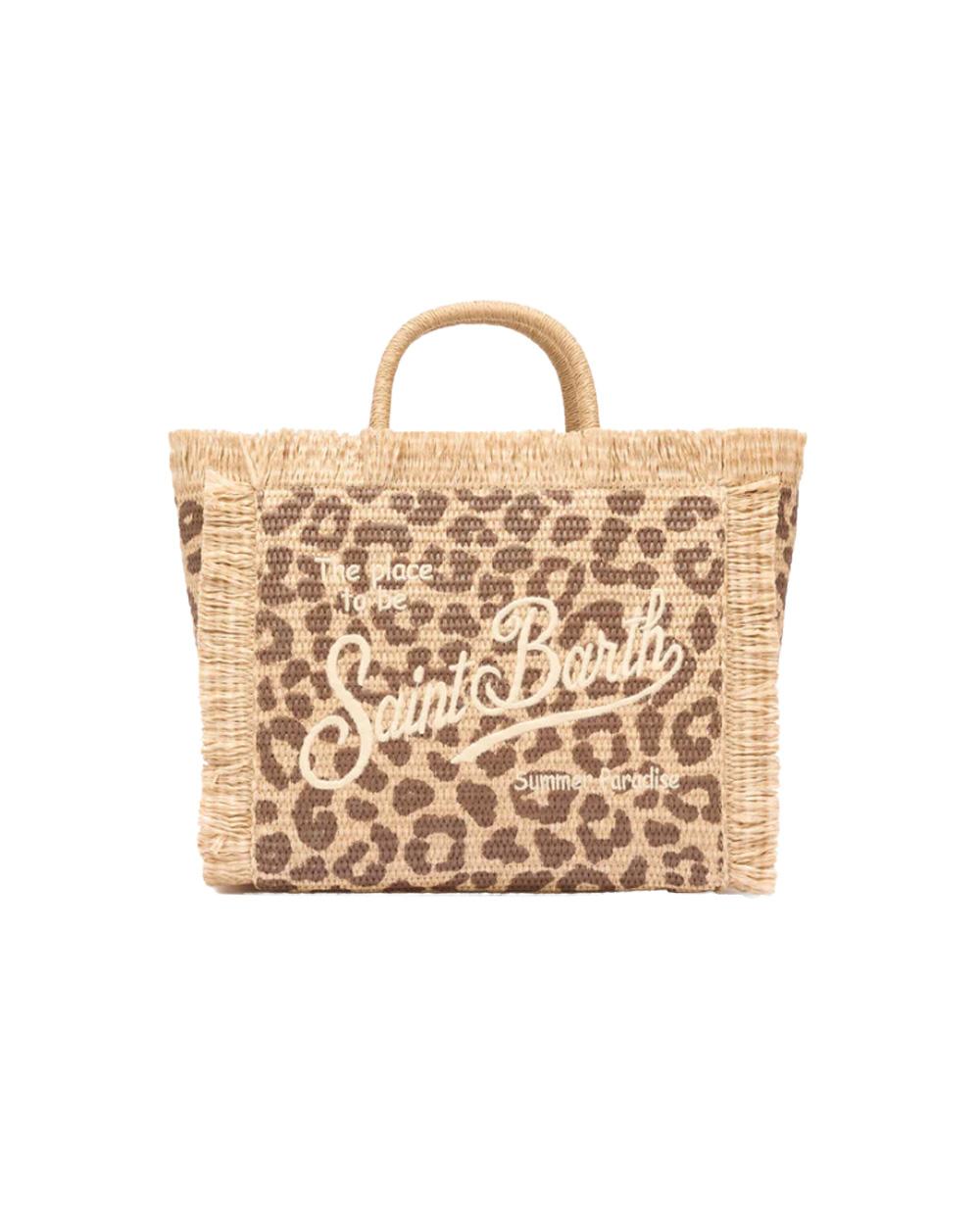 MC2 SAINT BARTH Borsa MC2 SAINT BARTH donna Colette Paglia COL001700349L Maculata animalier tasca interna zip effetto paglia COL001700349L 18 