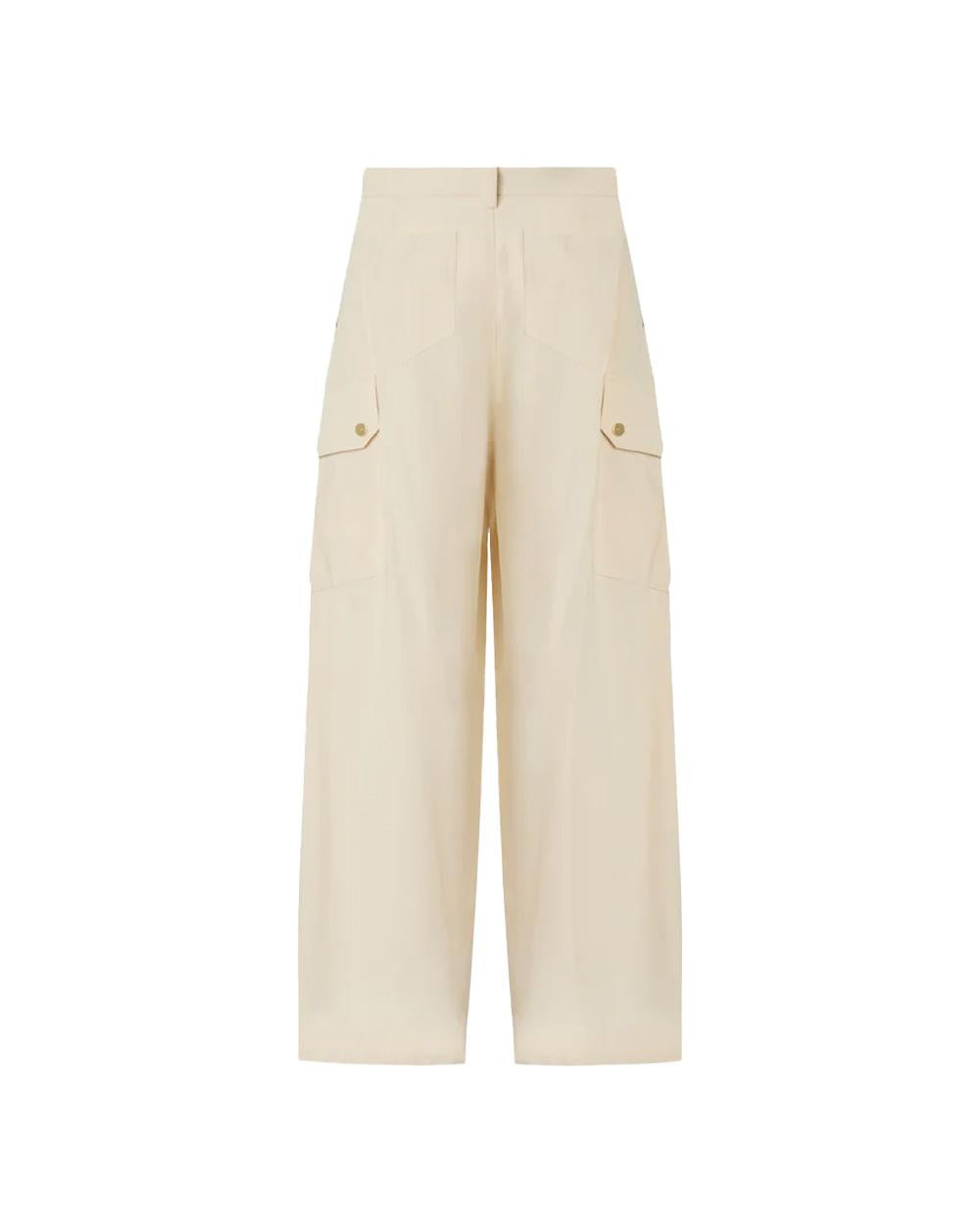 PINKO Pantalone PINKO donna ROSALIN 106278A2ER Beige cotone twill linea ampia tasche<BR/> 106278A2ER C03 