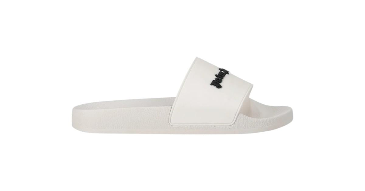 PALM ANGELS Ciabatte Palm Angels unisex PMIC017S26MAT0040 310 Classic Big Logo Bianco<BR/> PMIC017S26MAT004 0310 