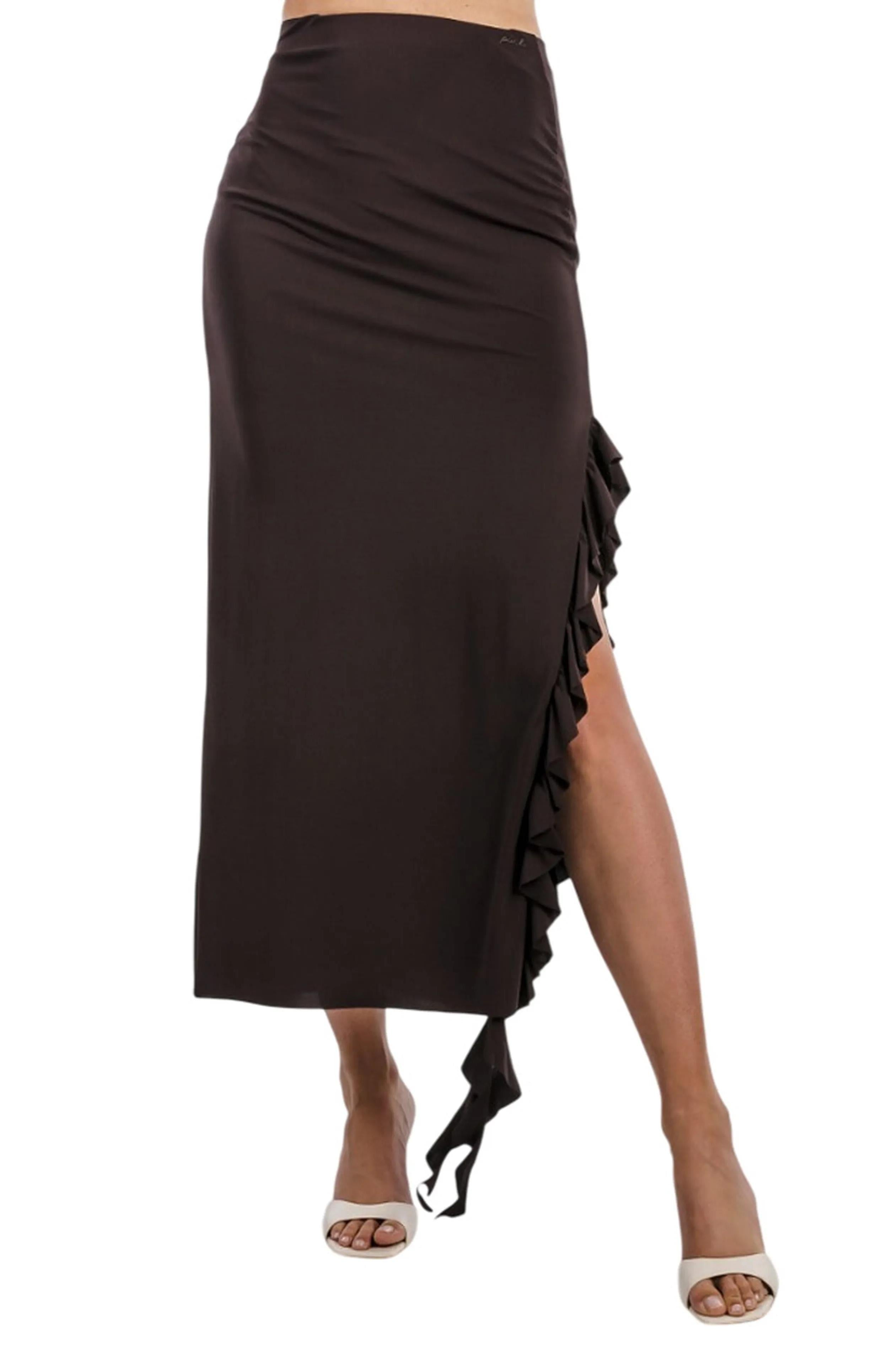 PINKO Gonna Pinko donna 106855A3BC I91 Daisy a tubino midi Testa di Moro<BR/> 106556A35E M28 