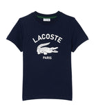 Lacoste kids' T-shirt TJ3003166 blue crew neck print