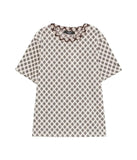 T-shirt Weekend 2615971022600 007 Bussola stampata Avorio Marrone