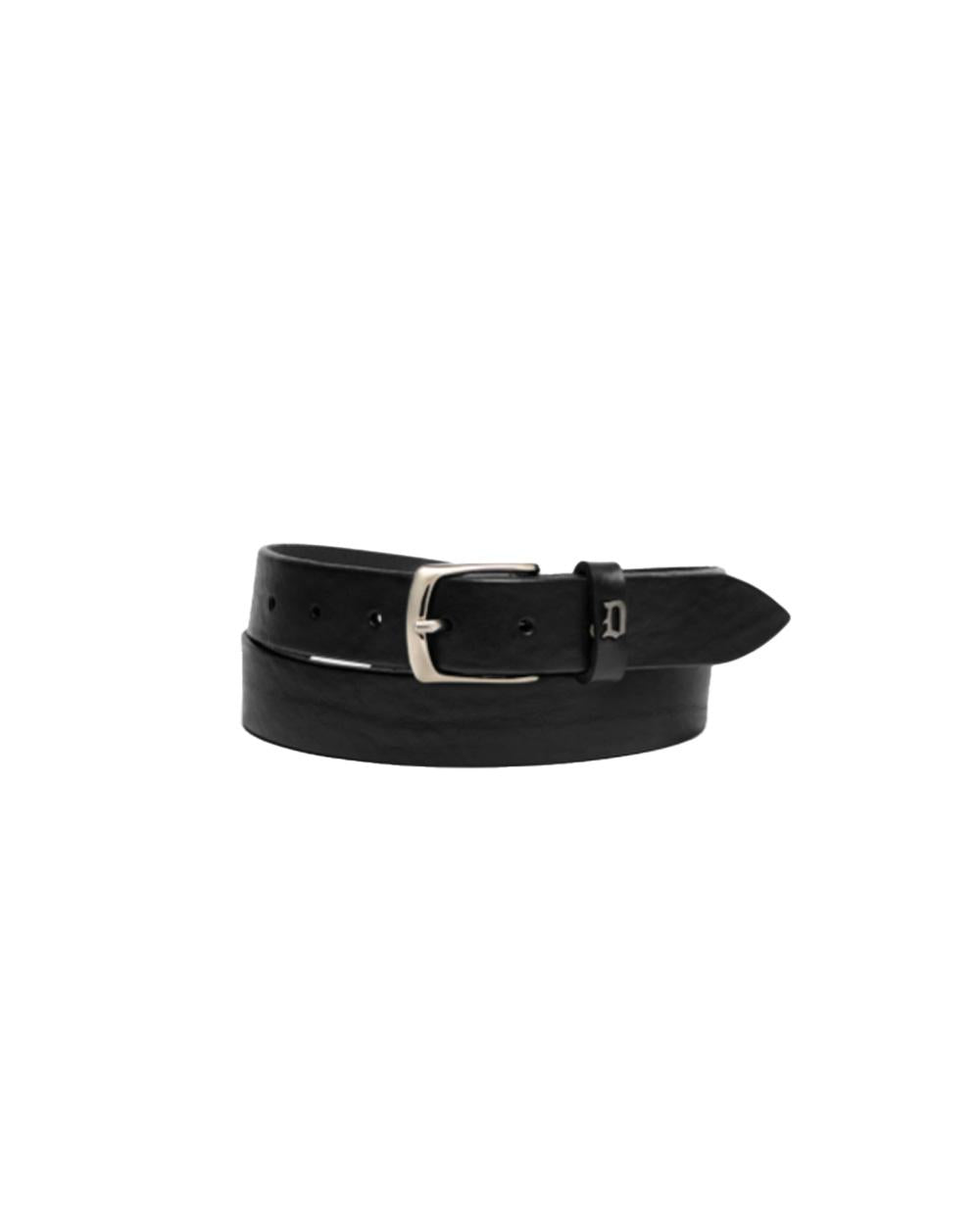 DONDUP Cintura DONDUP uomo XC311PL0633U Nera  fibbia quadrata rivetto logo su passante XC311PL0633U 999 