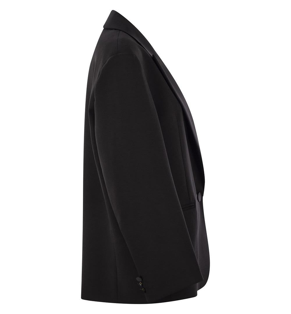 WEEKEND Blazer Weekend donna SAVA 2515041071600 Nero monopetto misto lana over raso 2515041071600 003 