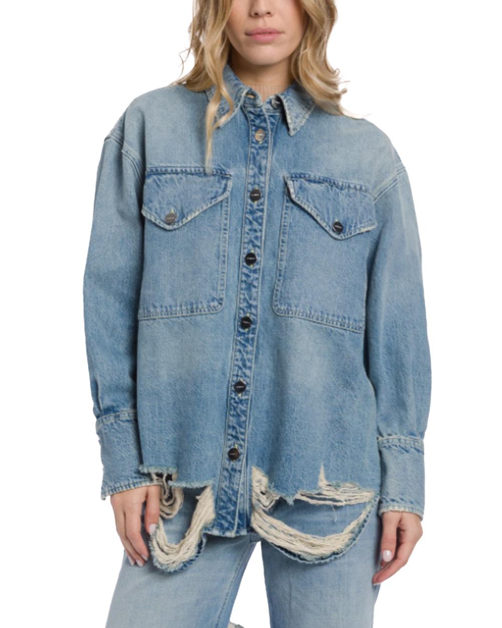 DONDUP Camicia DONDUP donna DC460DF0283DMB5 Denim DC460DF0283DMB5 800 