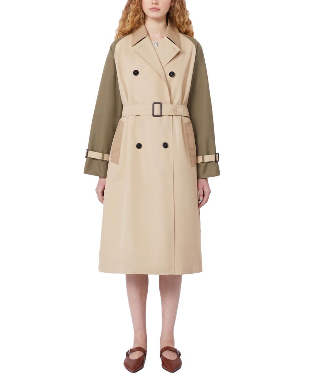 WEEKEND Trench WEEKEND donna CANASTA 2615021021600 Beige cotone antigoccia maniche reglan tasche filettone 2615021021600 024 