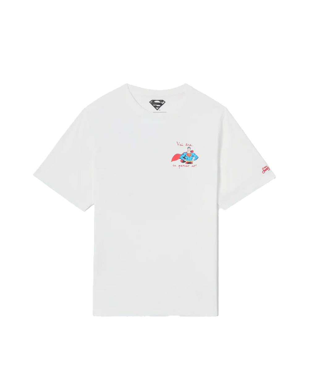 MC2 SAINT BARTH T-shirt MC2 SAINT BARTH uomo SUPERMAN POT000104415L Bianca POT000104415L 01N 