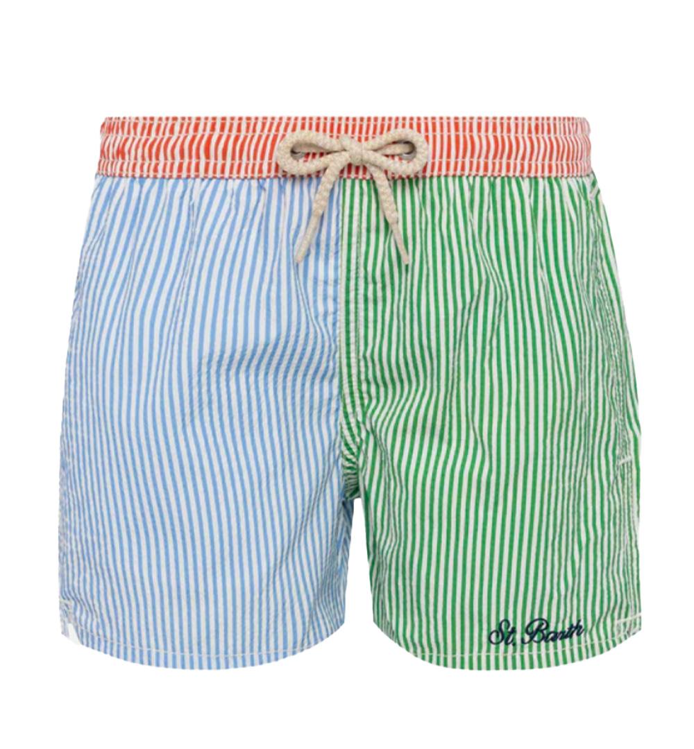 MC2 SAINT BARTH Costume bambino Patmos MC2 Saint Barth 00206H Fantasia righe multicolor coulisse occhielli<BR/> PATMOSJR00206H 3157 