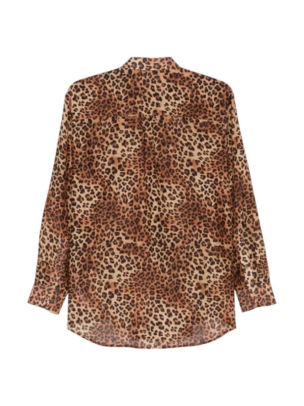 MC2 SAINT BARTH Camicia MC2 SAINT BARTH donna BRIG001 00168L 19 Brigitte Silk Voile Sand Leopard Nero<BR/> BRIG00100168L 19 