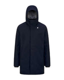 K-WAY men's jacket K5126SW TOMMY BONDED JERSEY Blue hood zip pockets logo regular fit