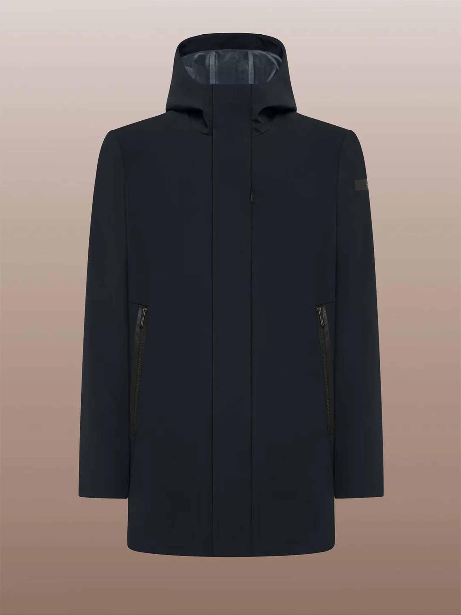 RRD Giubbino RRD uomo WINTER THERMO JKT W24045 Blu vestibilità dritta chiusura a zip cappuccio W24045 60 