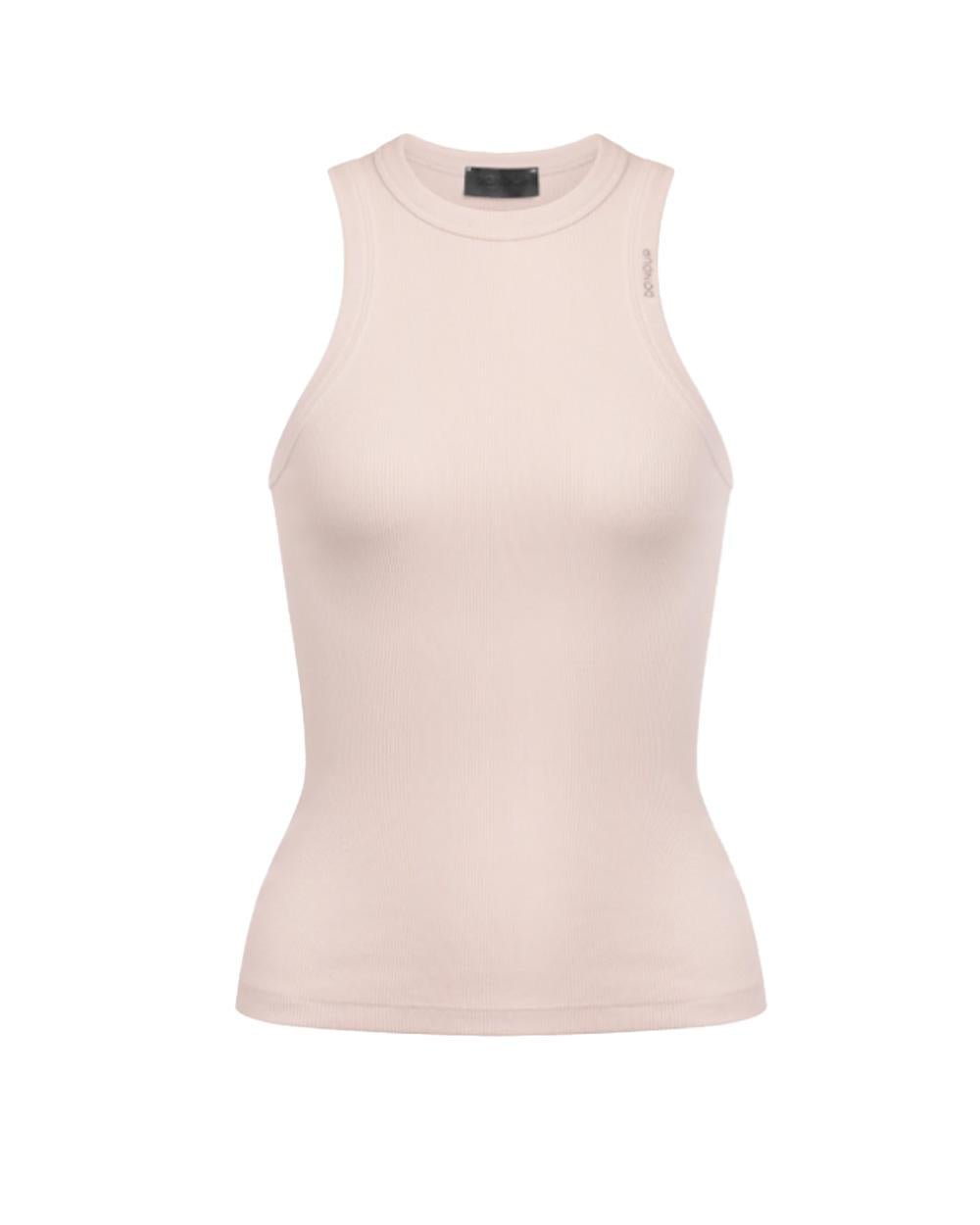 DONDUP Top DONDUP donna DS071JS0314D Rosa giricollo slim logo scollo DS071JS0314D 511 