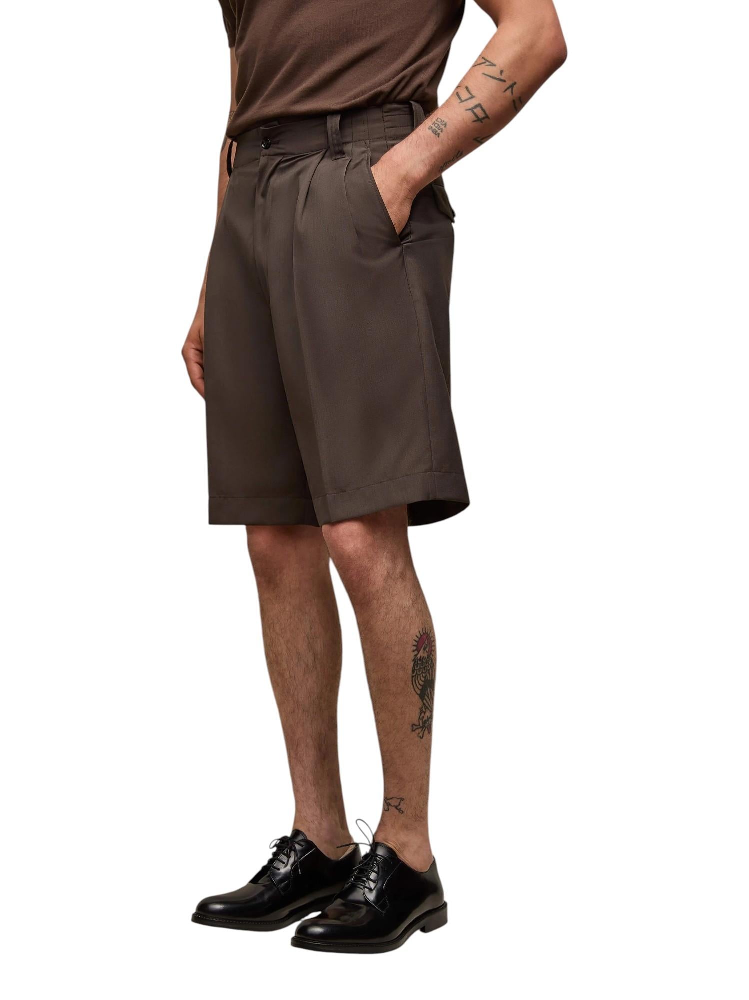 LBM BLACKOUT Bermuda L.B.M. 1911 uomo 819264214 5 Mark in pura lana Marrone 819264214 5 