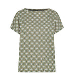 RRD Women's Sweater 26721 84 Lace Square Wom Shirty Beige Green Pattern