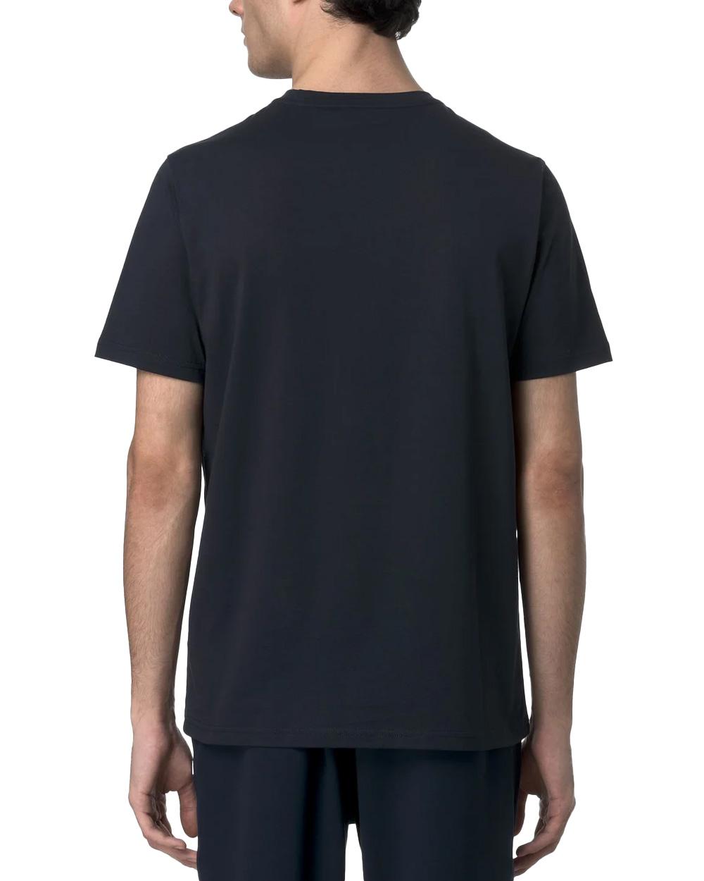 K-WAY T-shirt K-WAY uomo K7125UW ODOM JERSEY SLIM Blu logo silicone maniche corte cotone K7125UW K89 