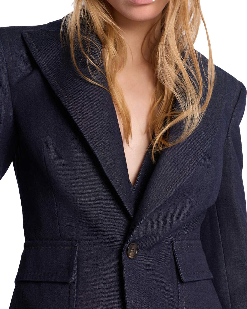 DSQUARED2 Abito DSQUARED2 donna S75FT0271D30035 Blu tre pezzi giacca monopetto gilet bottoni pantalone relaxed S75FT0271D30035 470 
