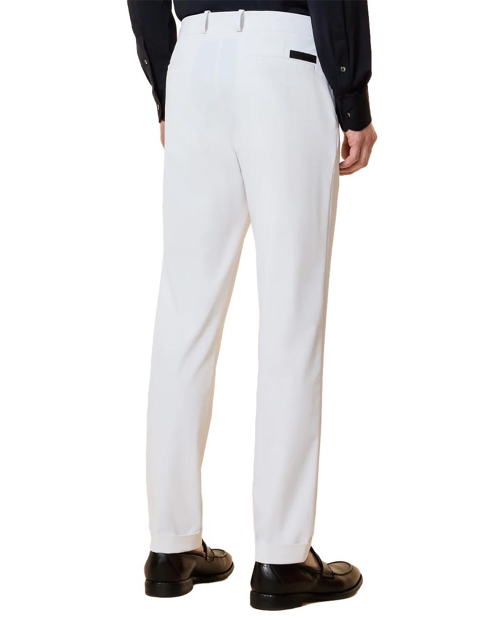 RRD Pantalone RRD uomo 26300 Surflex Chino Bianco tessuto stretch zip pattina tasche 26300 09 