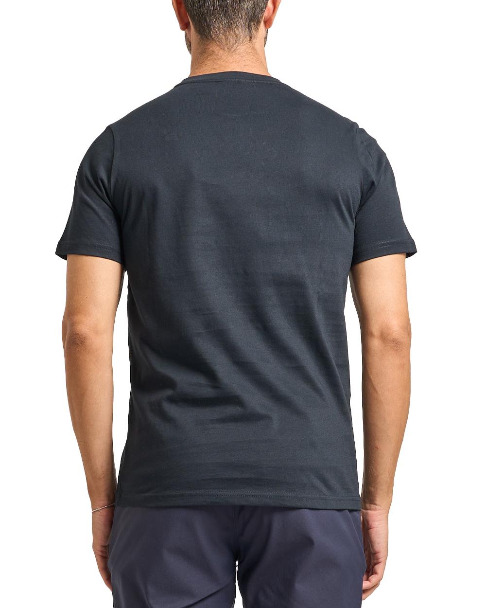 K-WAY T-shirt K-WAY uomo K3136RW Nera vestibilità regular fit girocollo silhouette clean logo discreto sul petto<BR/> K3136RW USY 