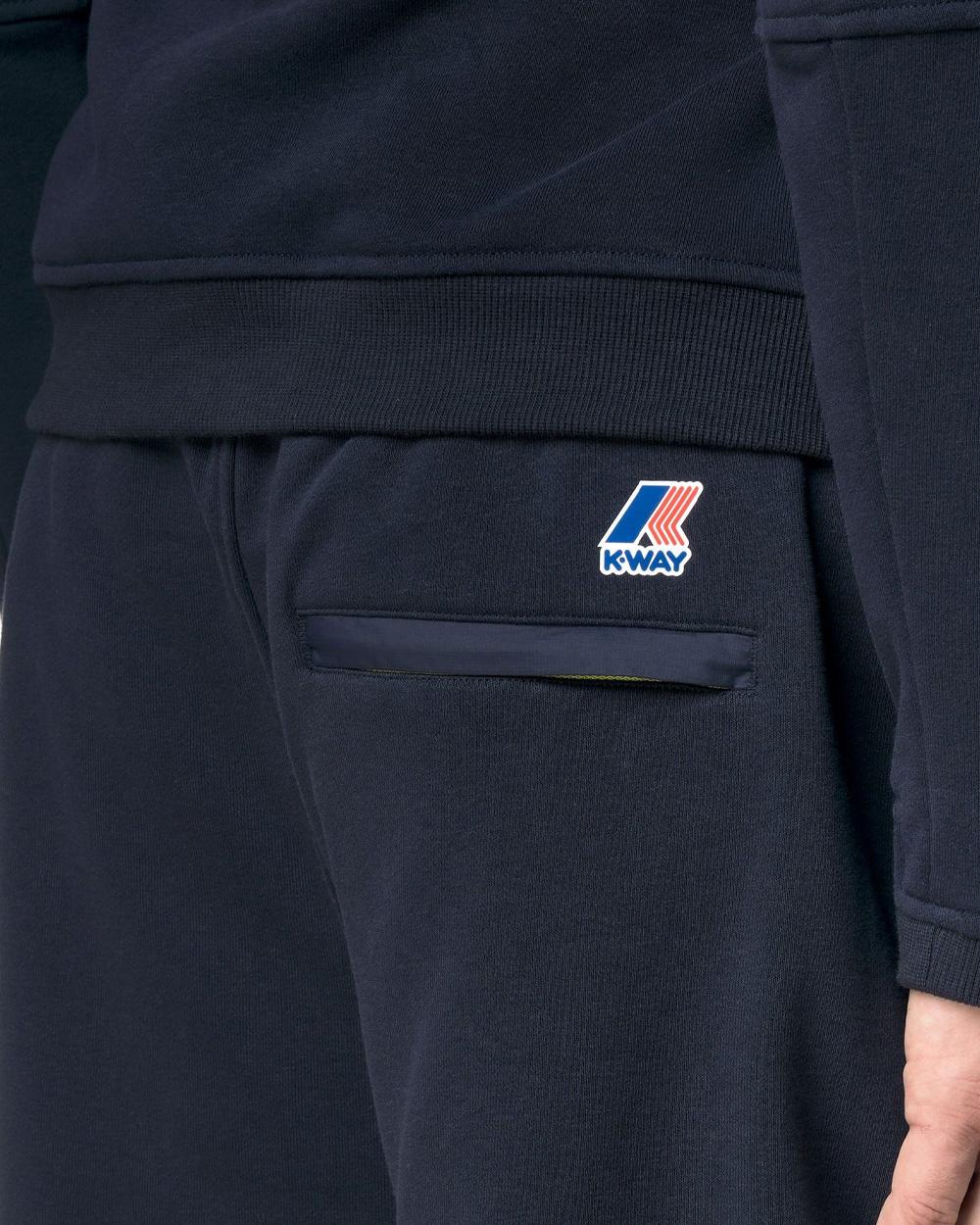 K-WAY Bermuda K-WAY uomo K5138GW CASIMIR POLY COTTON Blu tessuto felpa cotone poliestere vestibilità regolare logo K5138GW K89 