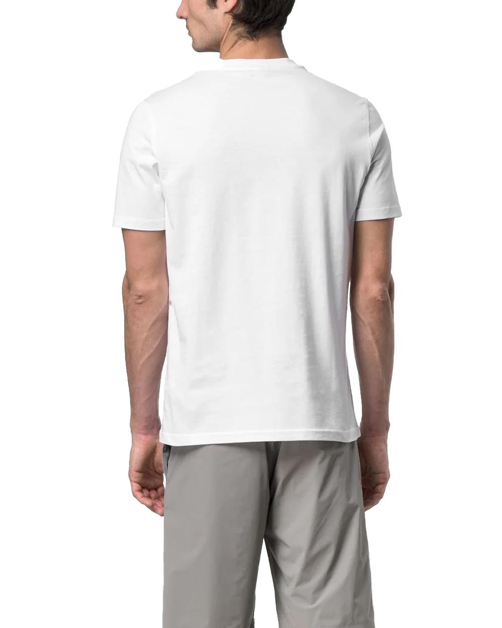 K-WAY T-shirt K-WAY uomo K81489W ODOM JERSEY MICRO LETTERING SLIM Bianca girocollo costine slim K81489W 001 