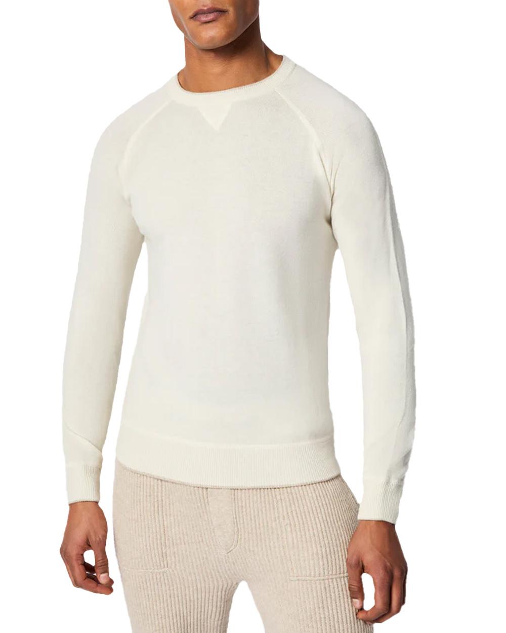 L.B.M. 1911 Maglia L.B.M 1911 uomo 636359504 Bianca lavorazione finezza 12 taglio regular girocollo in pregiato mix 70% lana vergine e 30% cashmere 636359504 4 
