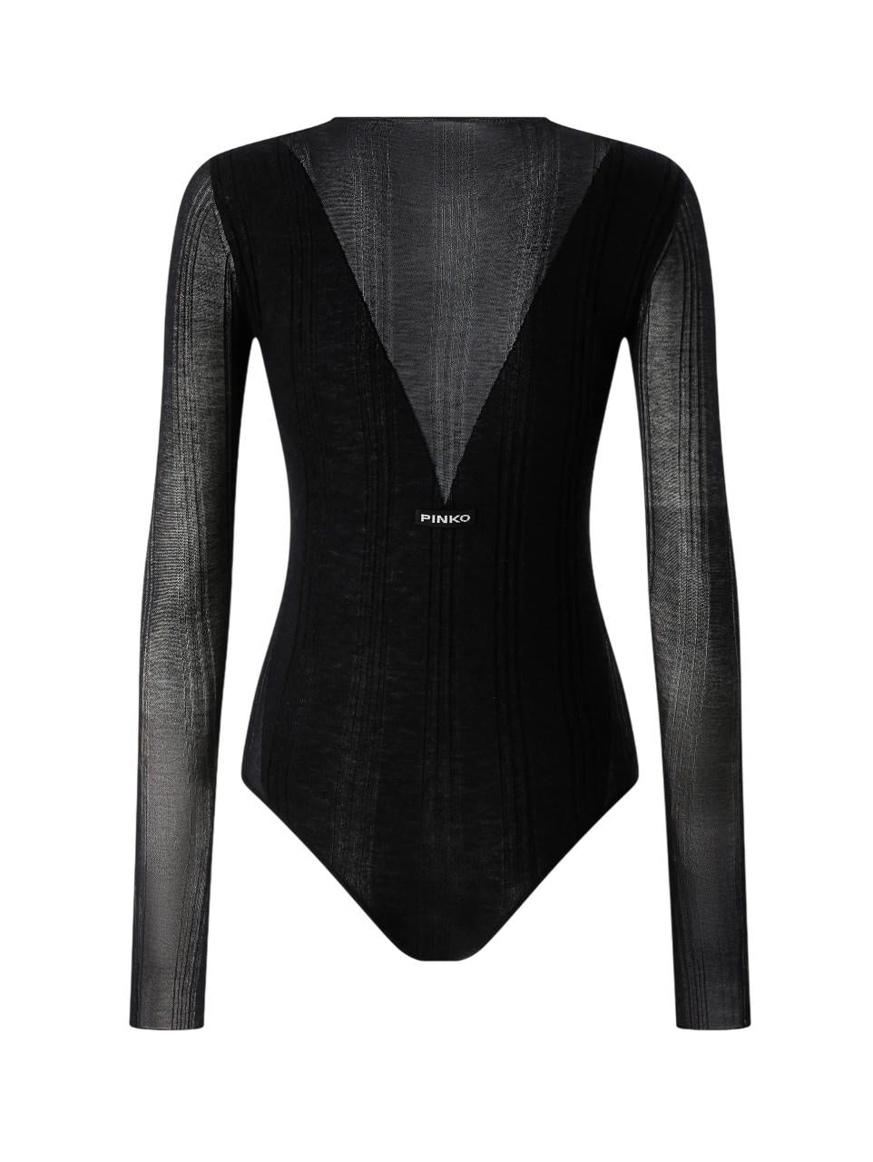 PINKO Body Pinko donna 106320A34BZ99 Disgelo con trasparenze Nero<BR/> 106320A34B Z99 
