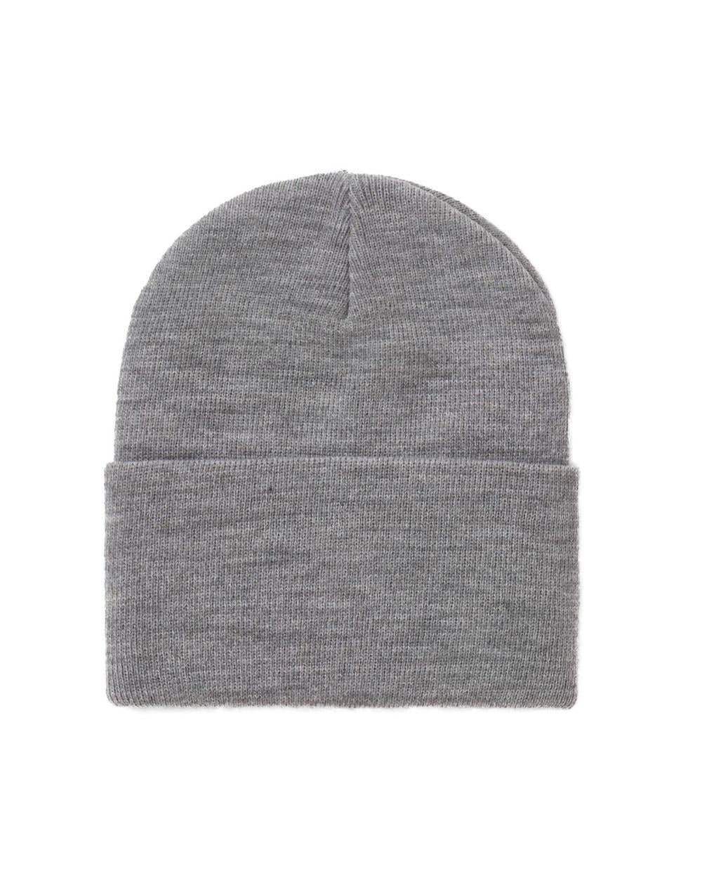 CARHARTT WIP Cappello CARHARTT WIP uomo I020175 Grigio caldo tessuto acrilico lavorazione a coste I020175 V6 