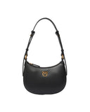 PINKO Women's HORIZONTAL FLAT 103538A0F1 Black Shoulder Bag Leather Lined