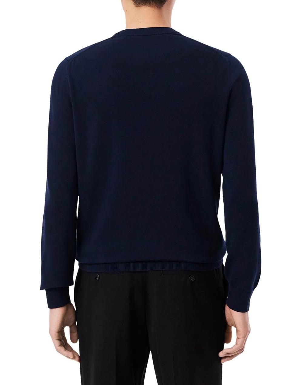 LACOSTE Maglia Lacoste uomo AH32253GF Blu lana girocollo AH3225 3GF 