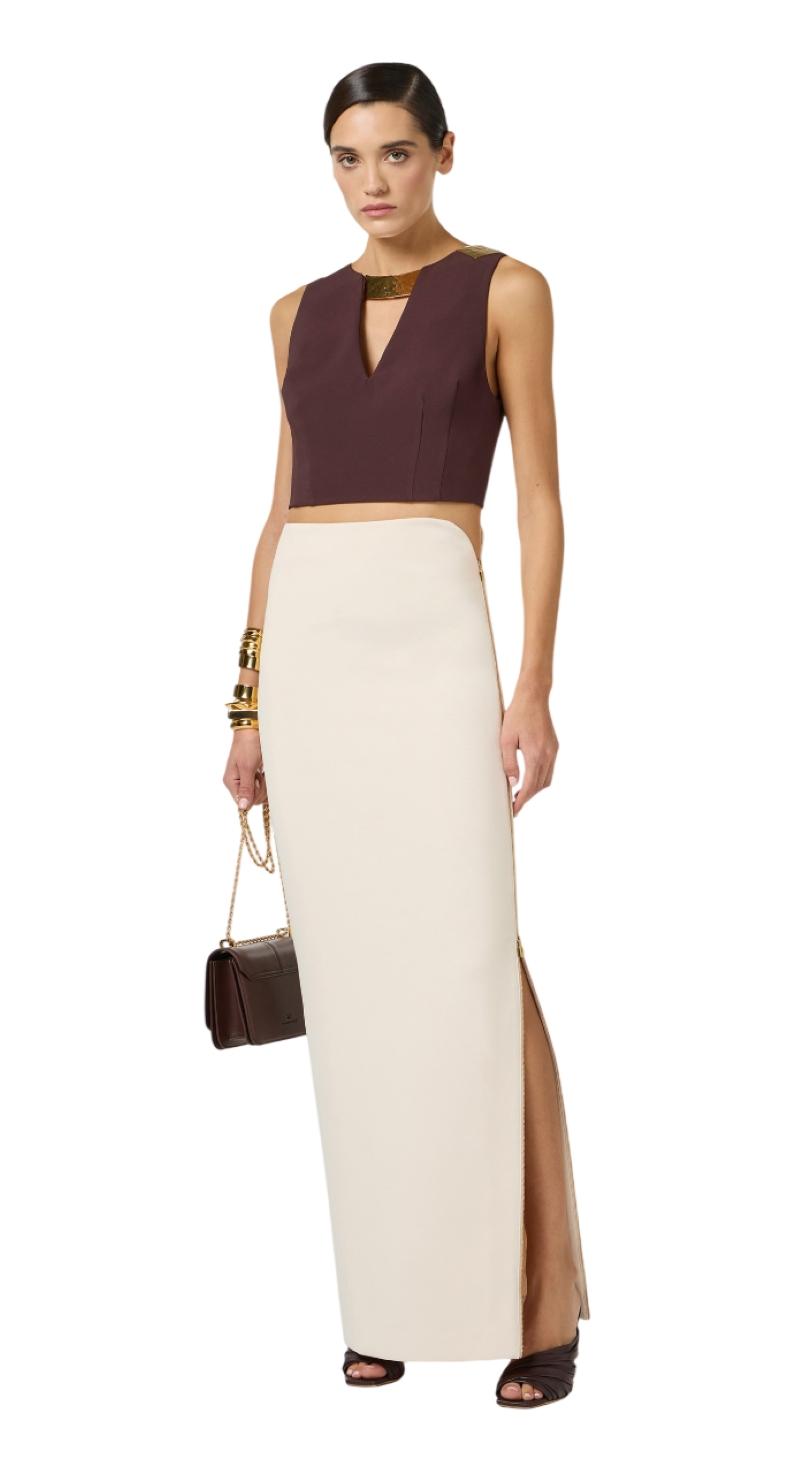 ELISABETTA FRANCHI Gonna Elisabetta Franchi donna GO16561E2193 Burro<BR/> GO16561E2 193 