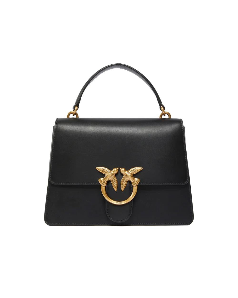 PINKO Borsa PINKO donna LOVE ONE TOP HANDLE CLASSIC LIGHT 100066A0F1 Nera oro chiusura manico tracollo 100066A0F1 Z99Q 