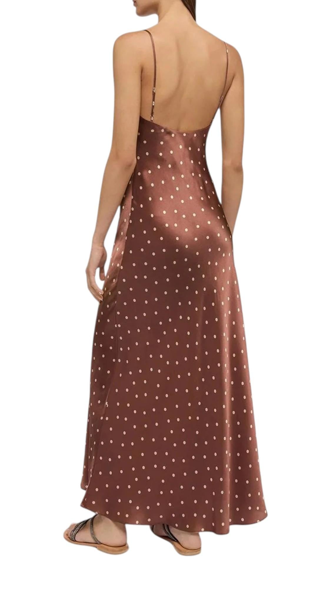 MC2 SAINT BARTH Abito MC2 SAINT BARTH donna KTY0001 08001L 1018 Ravel Silk Coriandol Pois in seta con stampa a pois Marrone<BR/> KTY000108001L 1018 