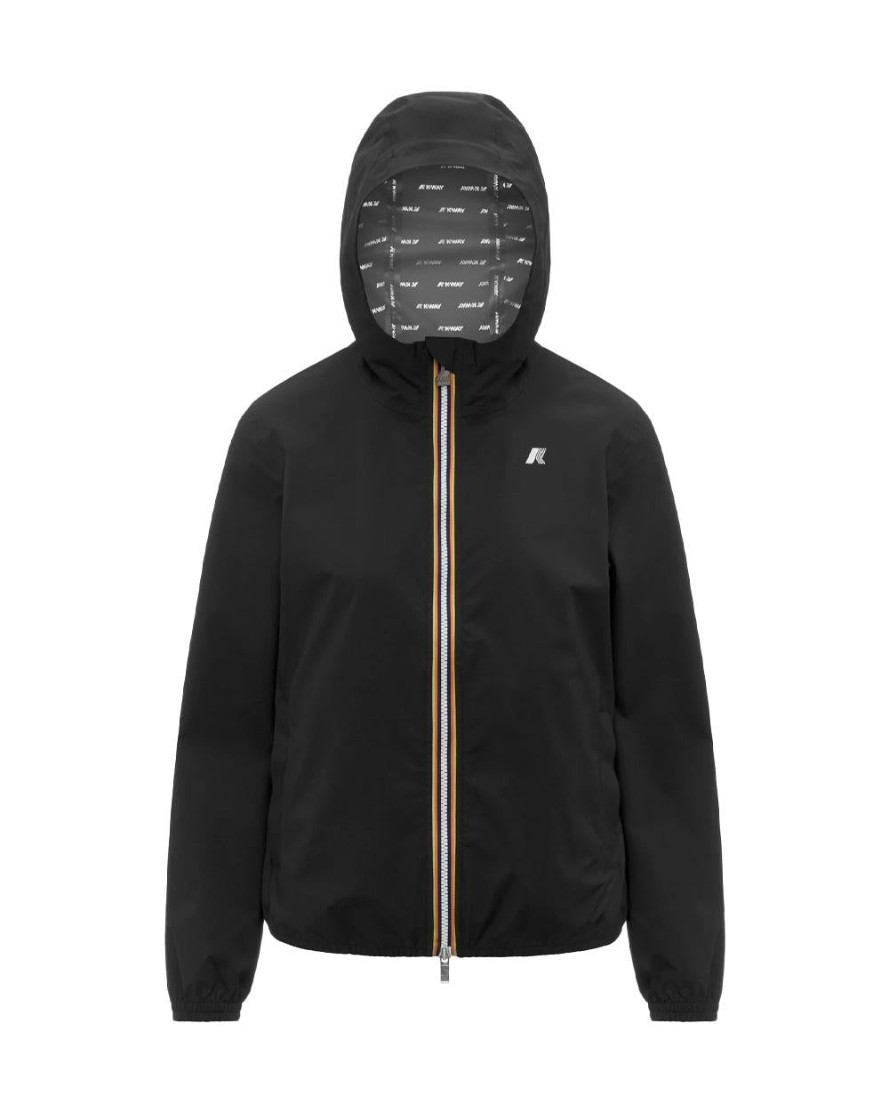 K-WAY Giubbino K-WAY donna K21346W LIL 2.0 STRETCH DOT Nero impermeabile antivento idrorepellente traspirante K21346W USY 
