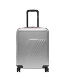 Trolley K-WAY uomo EUDOXIE K81372W Grigio logo all over tasca quattro ruote