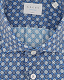 Camicia XACUS uomo ACT558ML21635 Fantasia micro pattern geometrico all over collo semi francese