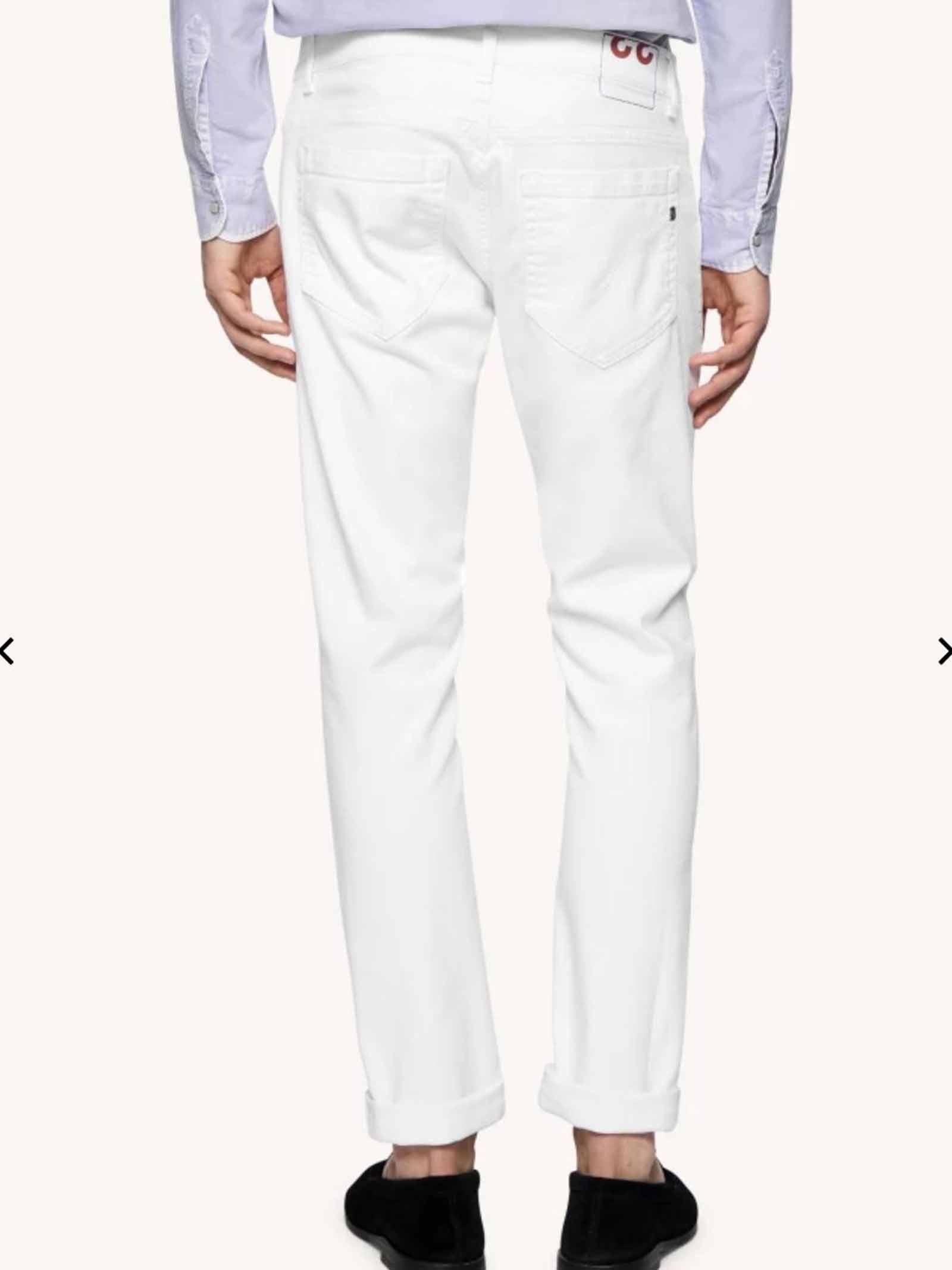 DONDUP Jeans DONDUP uomo GEORGE UP232BS0030PTD Bianco vita bassa cinque tasche UP232BS0030PTD 000 