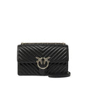 Borsa PINKO donna LOVE ONE CLASSIC DC 100941A0GK Nera argento pelle tracolla nappa trapuntata
