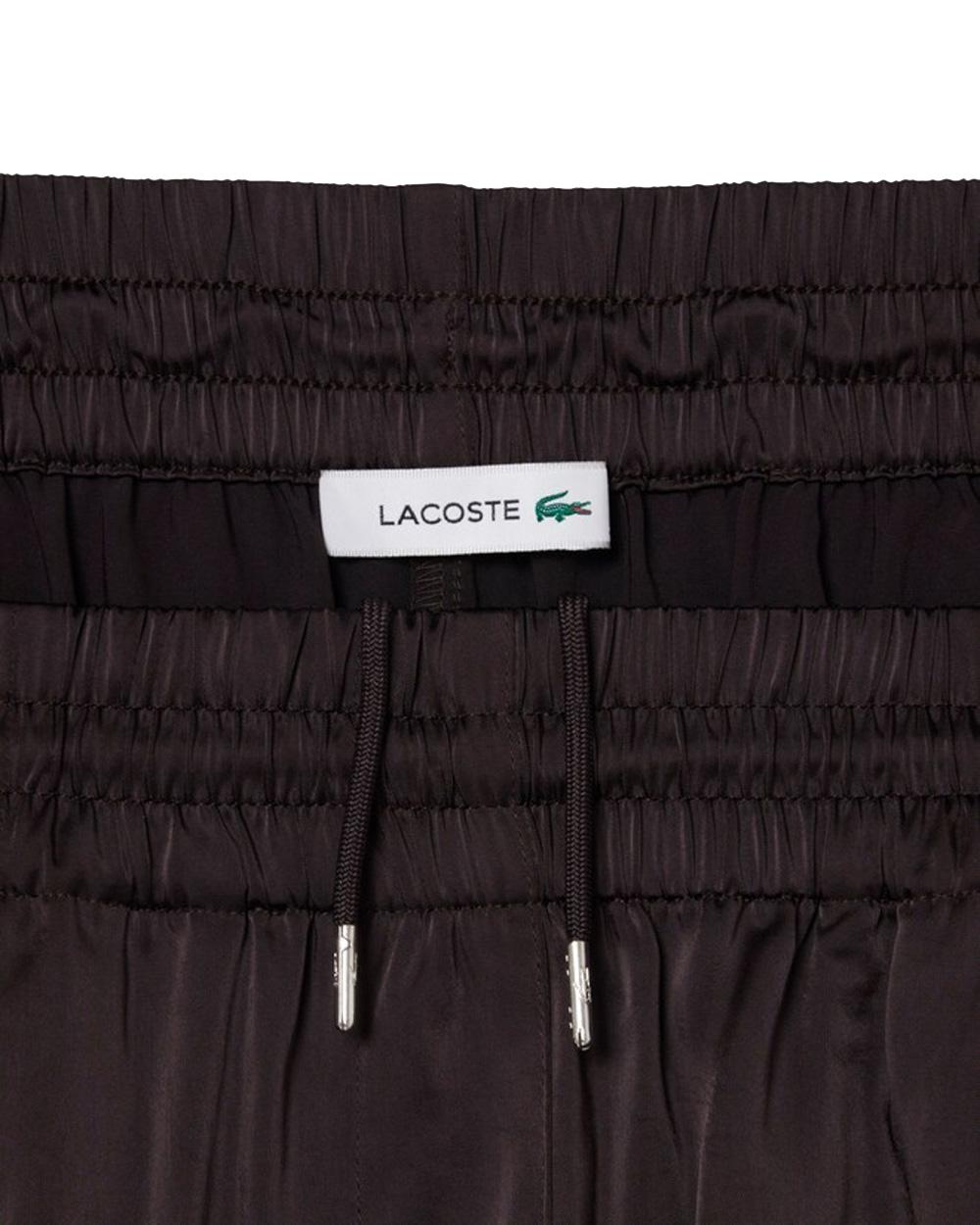LACOSTE Pantalone LACOSTE donna HF9801 Marrone oversize taglio ampio vita elasticizzata HF9801 3LA 