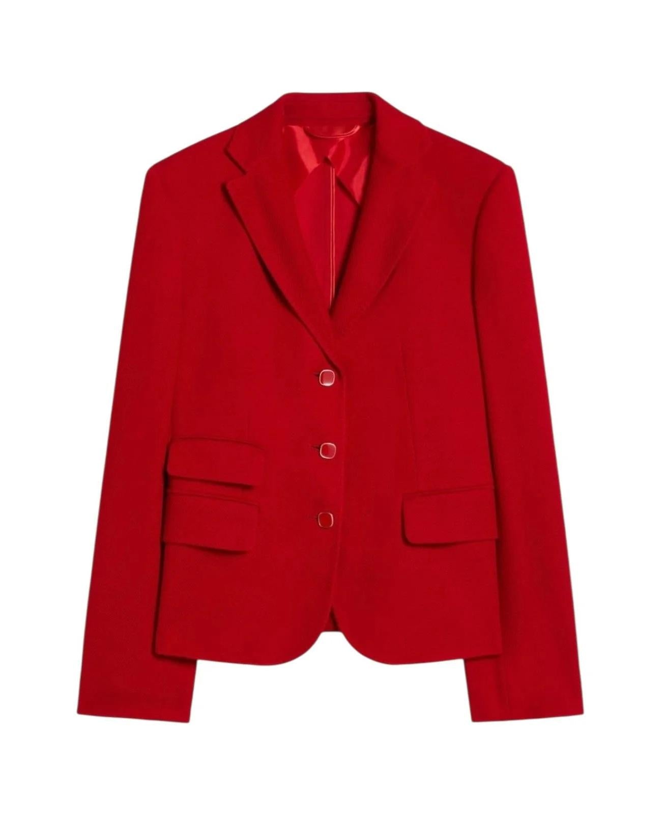 STUDIO Giacca Studio donna 2616911021600 002 Emiro monopetto in jersey piquet Rosso<BR/> 2616911021600 002 